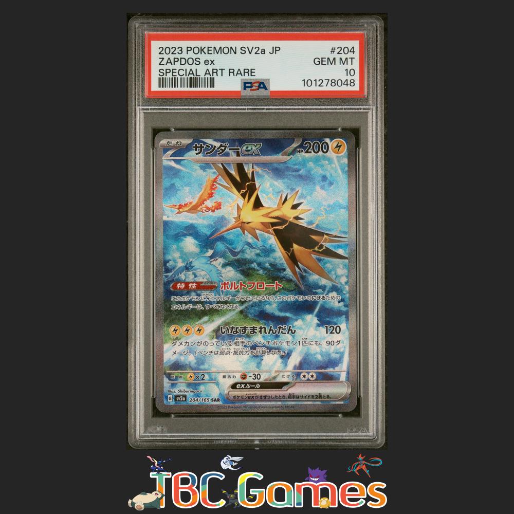 Zapdos ex Japanese sv2a 151 #204 Special Art Rare PSA 10 – TBC Games