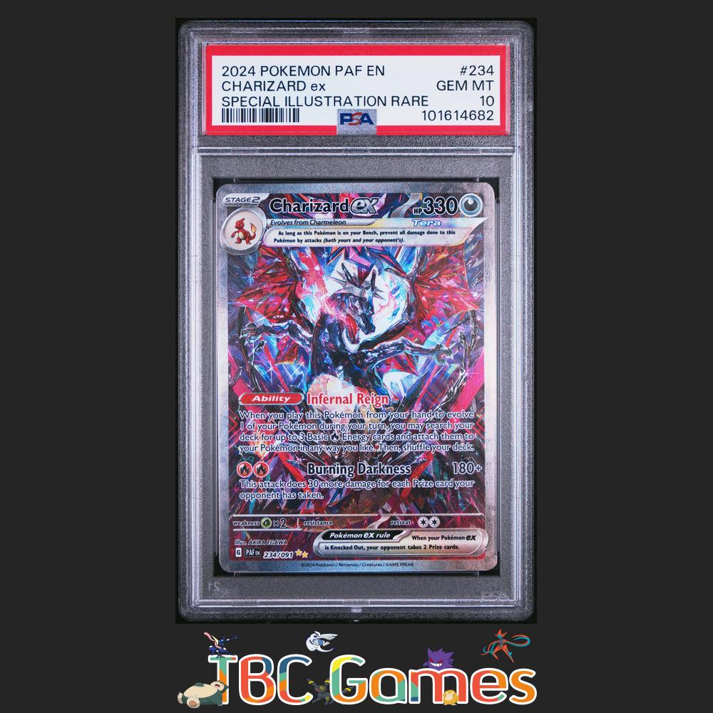 Charizard ex Paldean Fates #234 Special Illustration Rare PSA 10 TBC Games Charizard ex Paldean Fates #234 Special Illustration Rare PSA 10 TBC Games