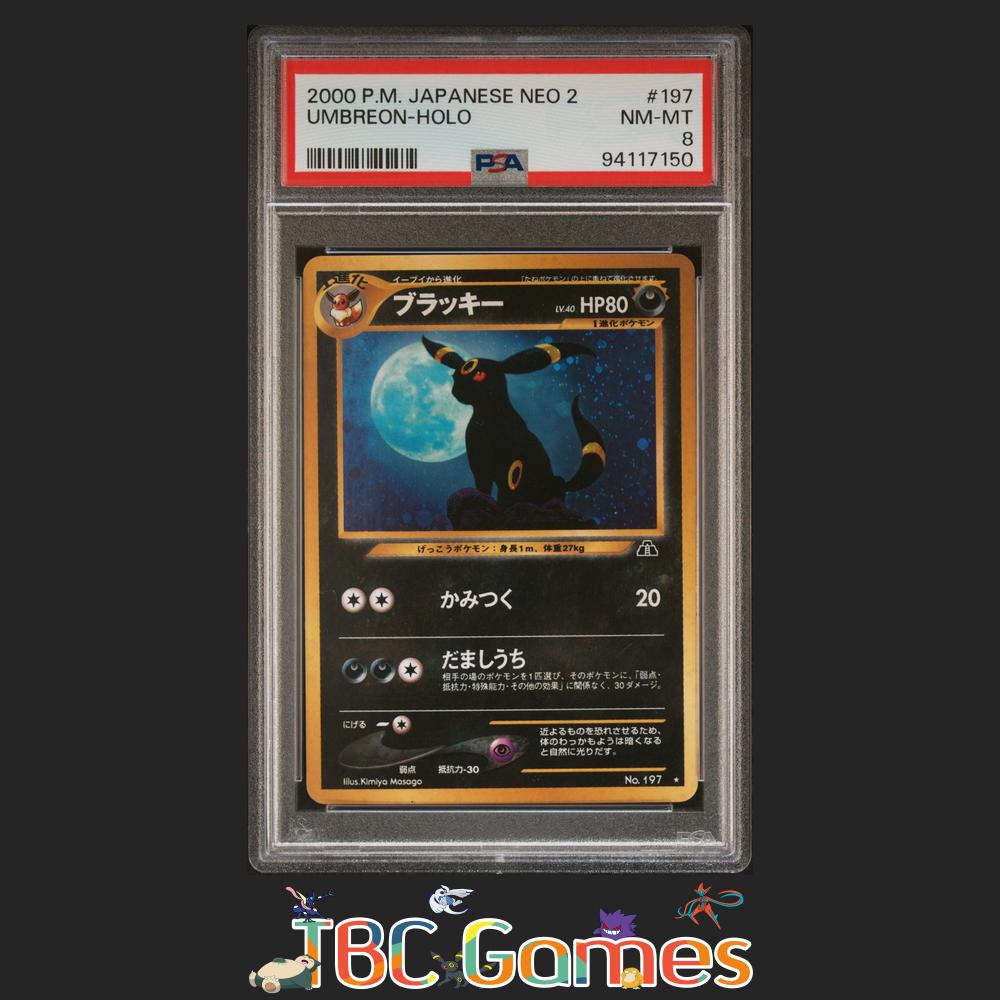Umbreon Japanese Neo 2 Holo #197 PSA 8 TBC Games Umbreon Japanese Neo 2 Holo #197 PSA 8 TBC Games