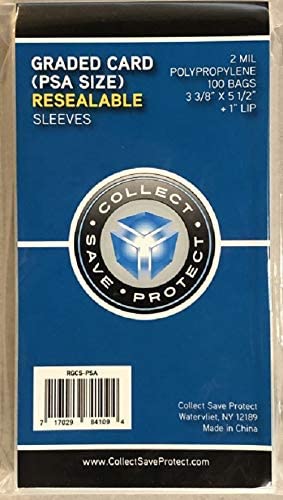 Collect Save Protect: Perfect Fit Resealable Graded Card Sleeves 3 3/8 TBC Games Collect Save Protect: Perfect Fit Resealable Graded Card Sleeves 3 3/8 TBC Games
