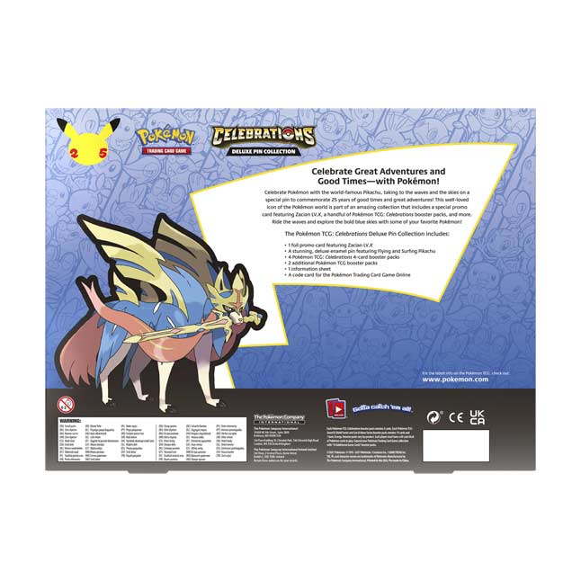 Pokemon TCG: Celebrations Deluxe Pin Collection Box - Zacian LV. X
