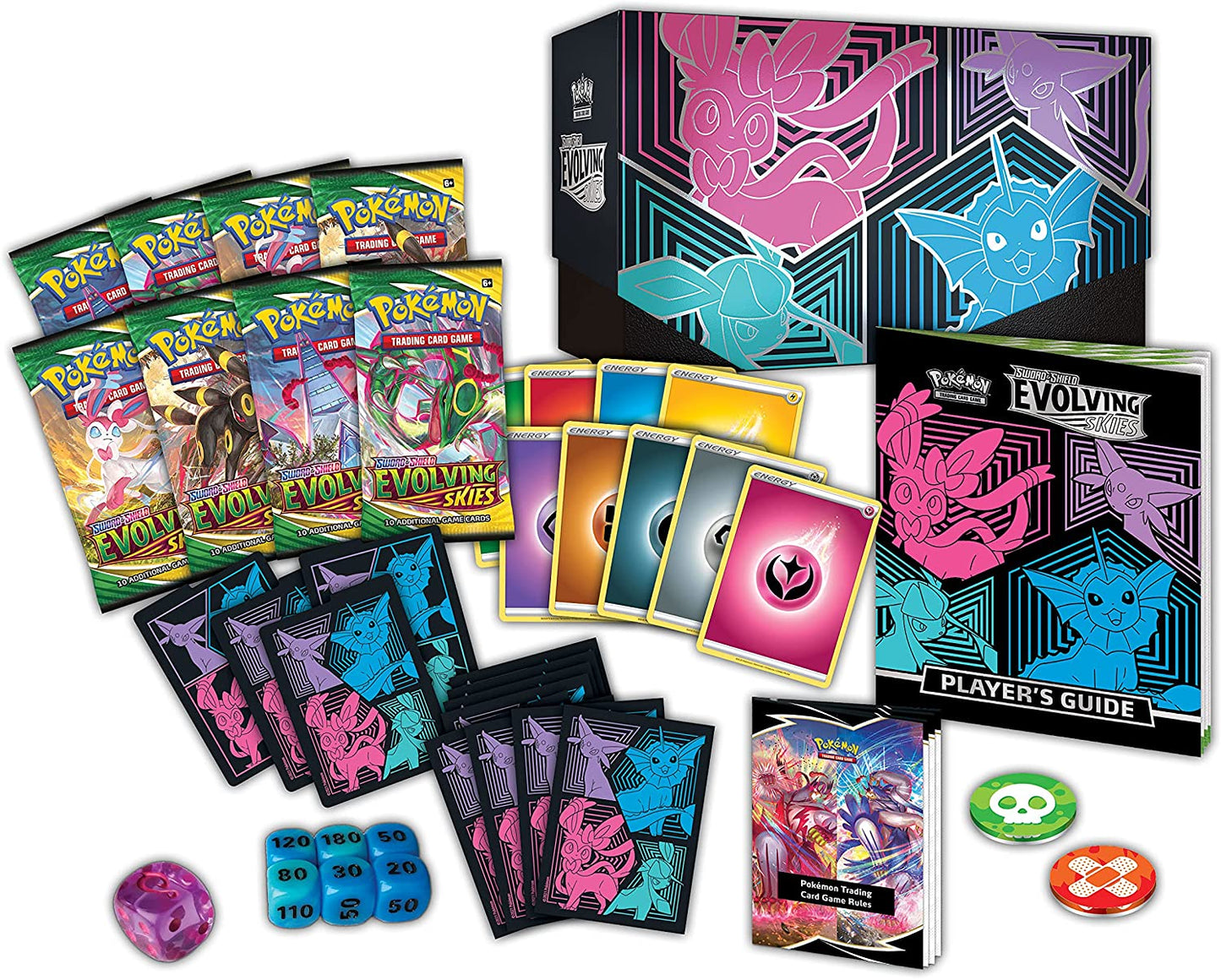 Pokemon TCG: Sword & Shield - Evolving Skies Elite Trainer Box (Vaporeon/Espeon/Glaceon/Sylveon)