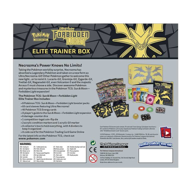 Pokemon TCG: Sun & Moon - Forbidden Light Elite Trainer Box