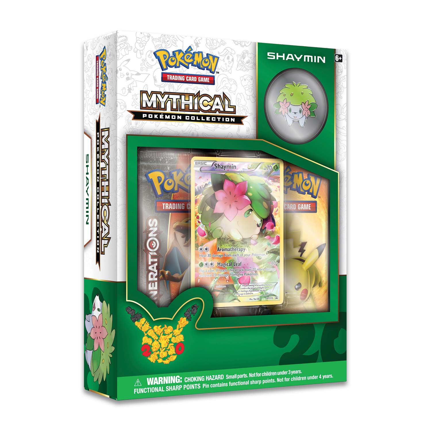 Pokemon TCG: 20th Anniversary Generations Mythical Pin Collection Box (Shaymin) Pokemon TCG: 20th Anniversary Generations Mythical Pin Collection Box (Shaymin)