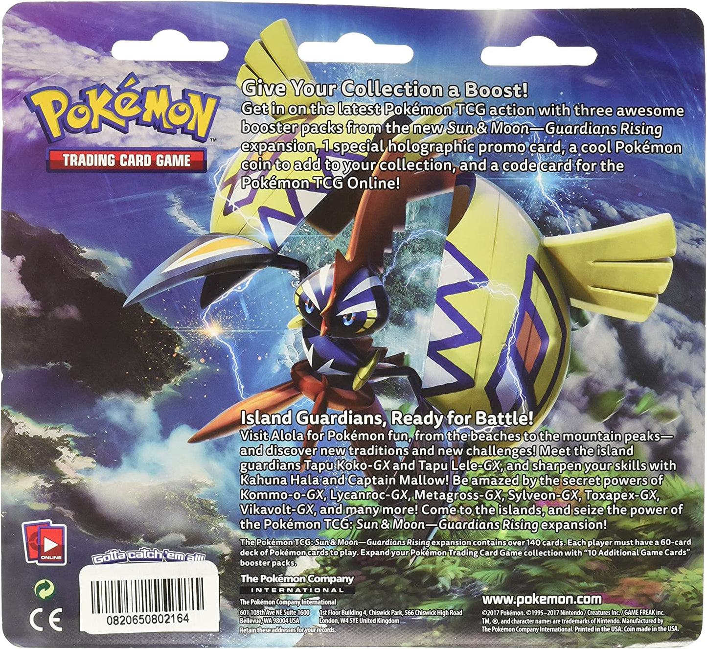 Pokemon TCG: Sun & Moon - Guardians Rising 3 Pack Blister (Vikavolt)