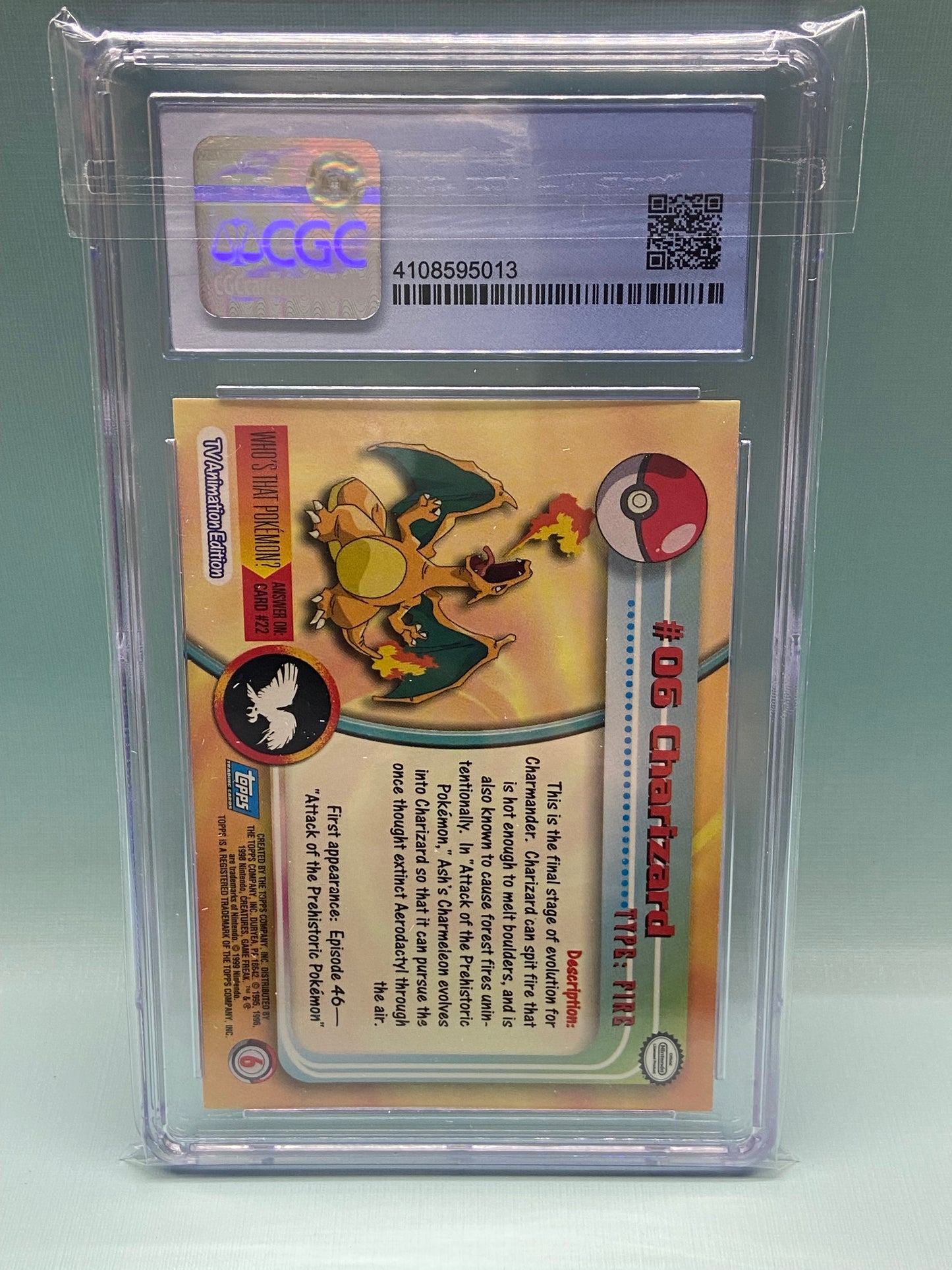 Charizard Topps Series 1 First Print #6 CGC 8.5