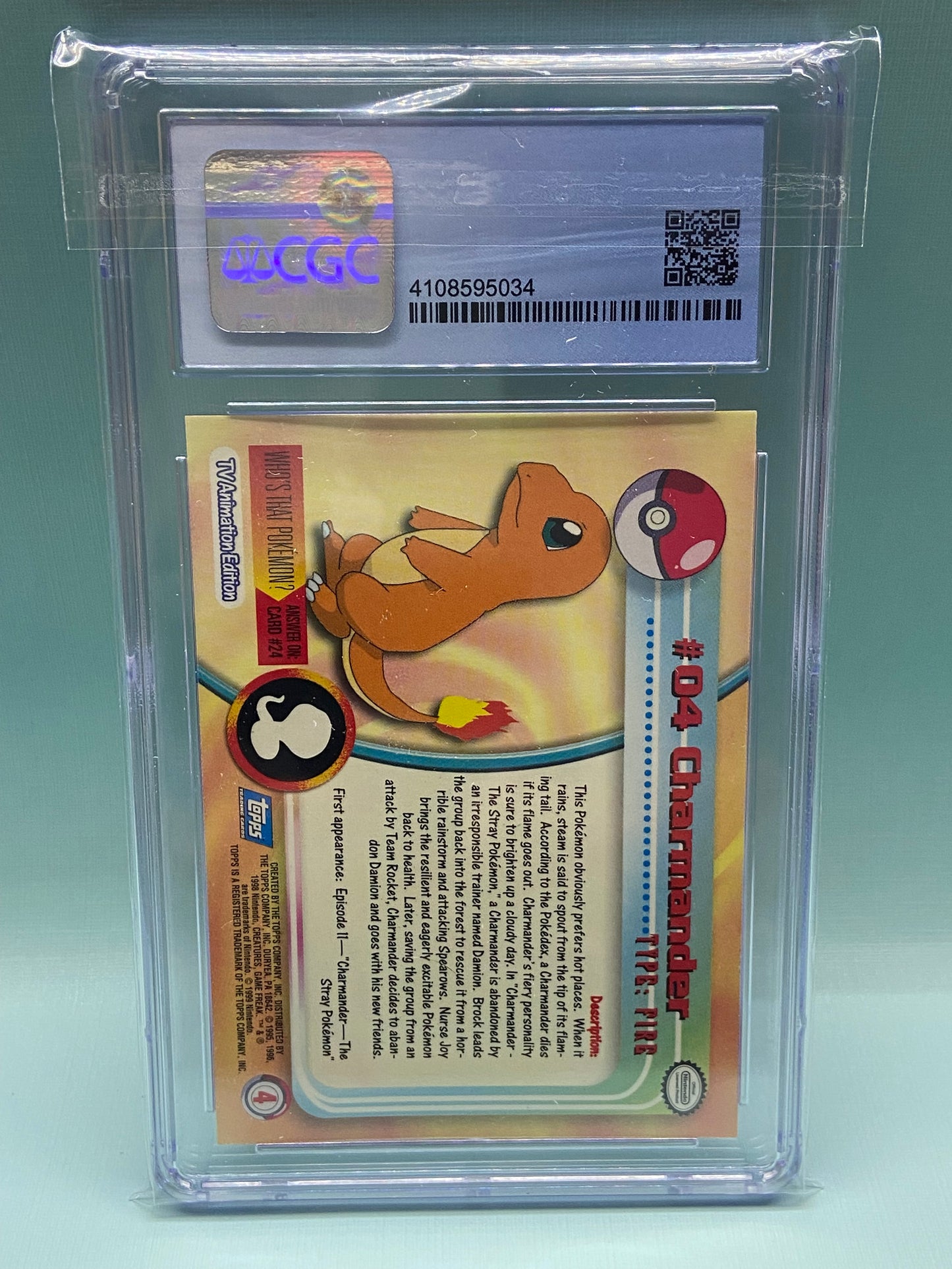 Charmander Topps Series 1 First Print #4 CGC 8.5