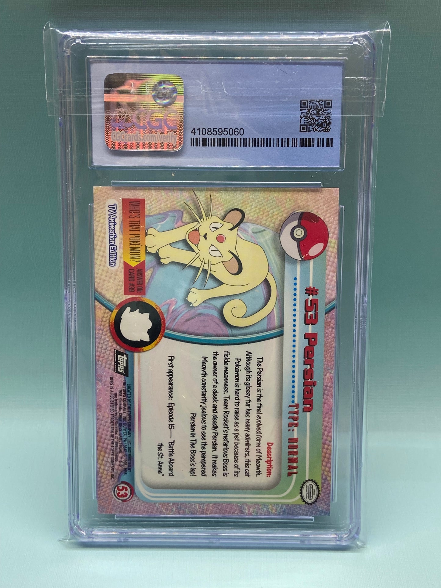 Persian Topps Series 1 Rainbow Foil Second Print Pristine CGC 10