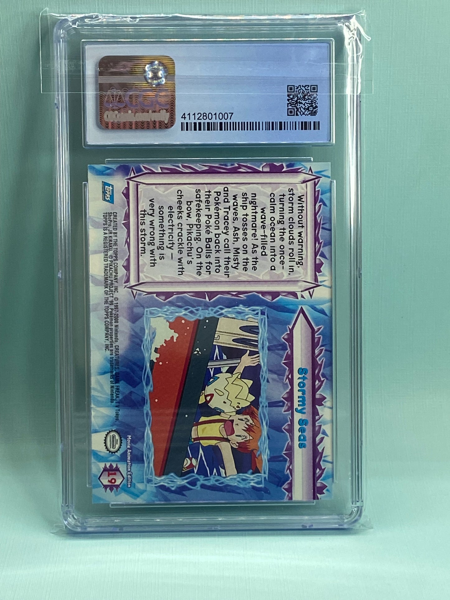 Pikachu Stormy Seas Topps Pokemon the Movie #19 CGC 8