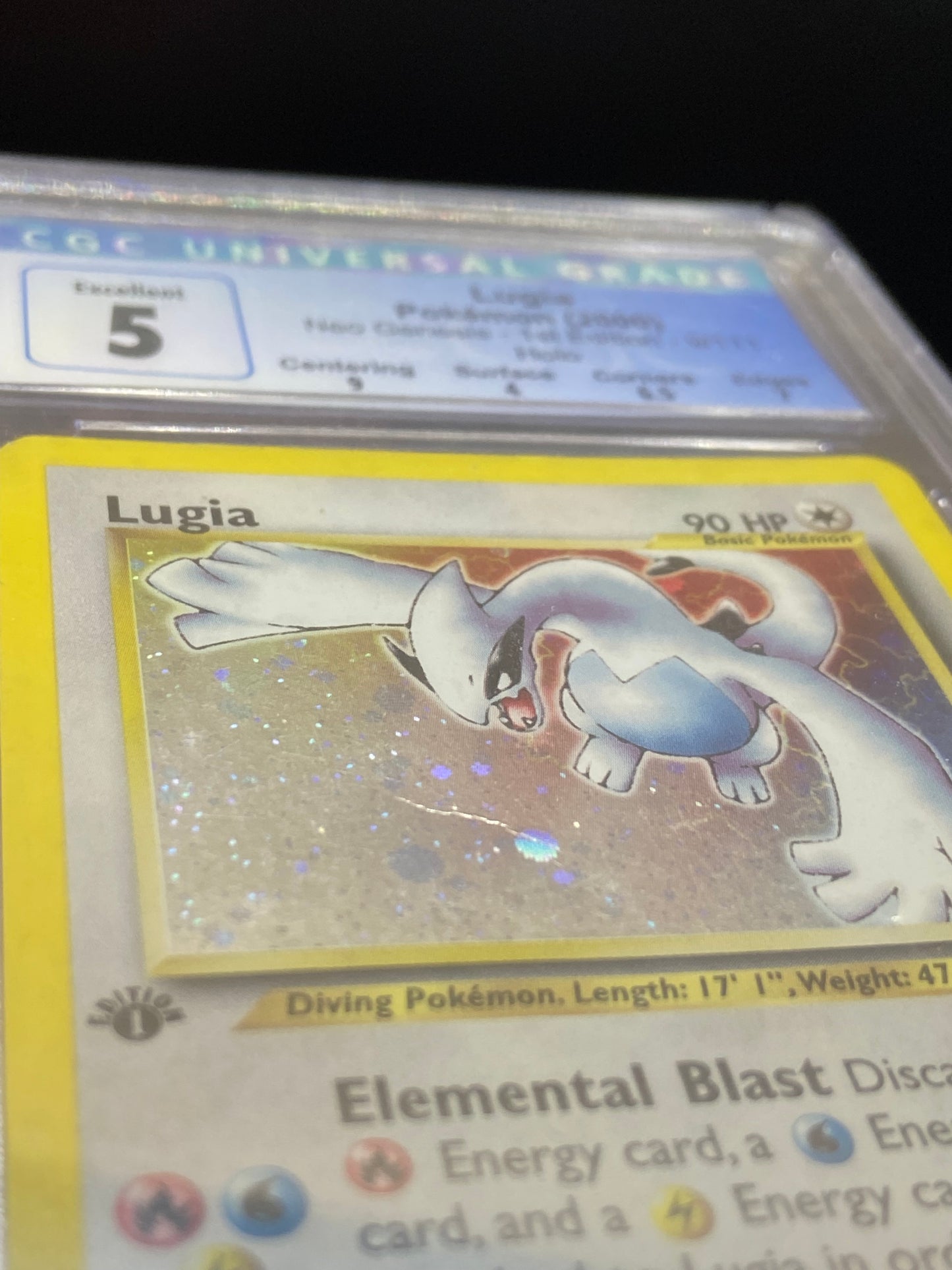 Lugia Neo Genesis 1st Edition Holo 9/111 subgrades CGC 5