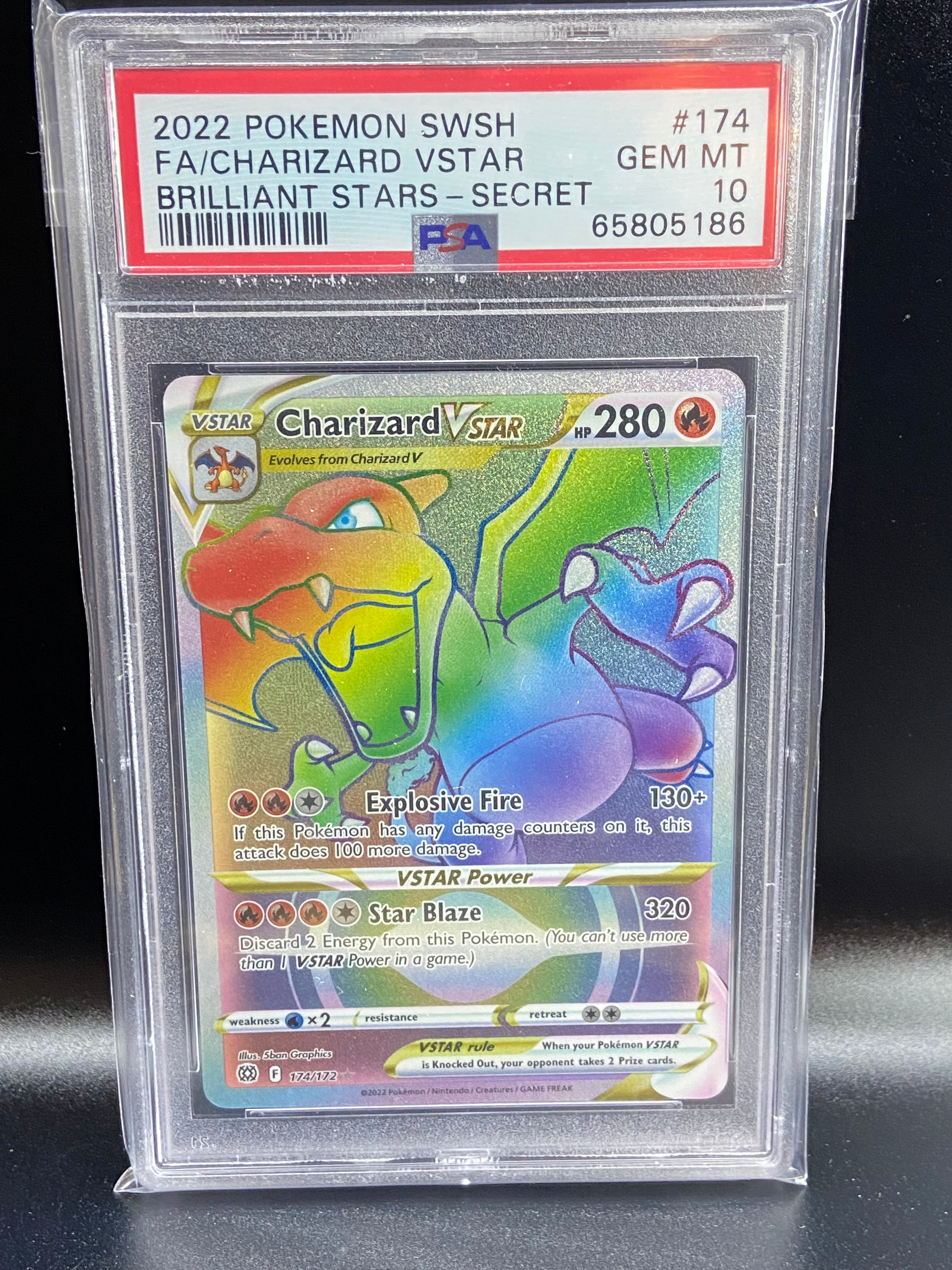 Charizard VSTAR Brilliant Stars Rainbow Secret 174/172 PSA 10 – TBC Games