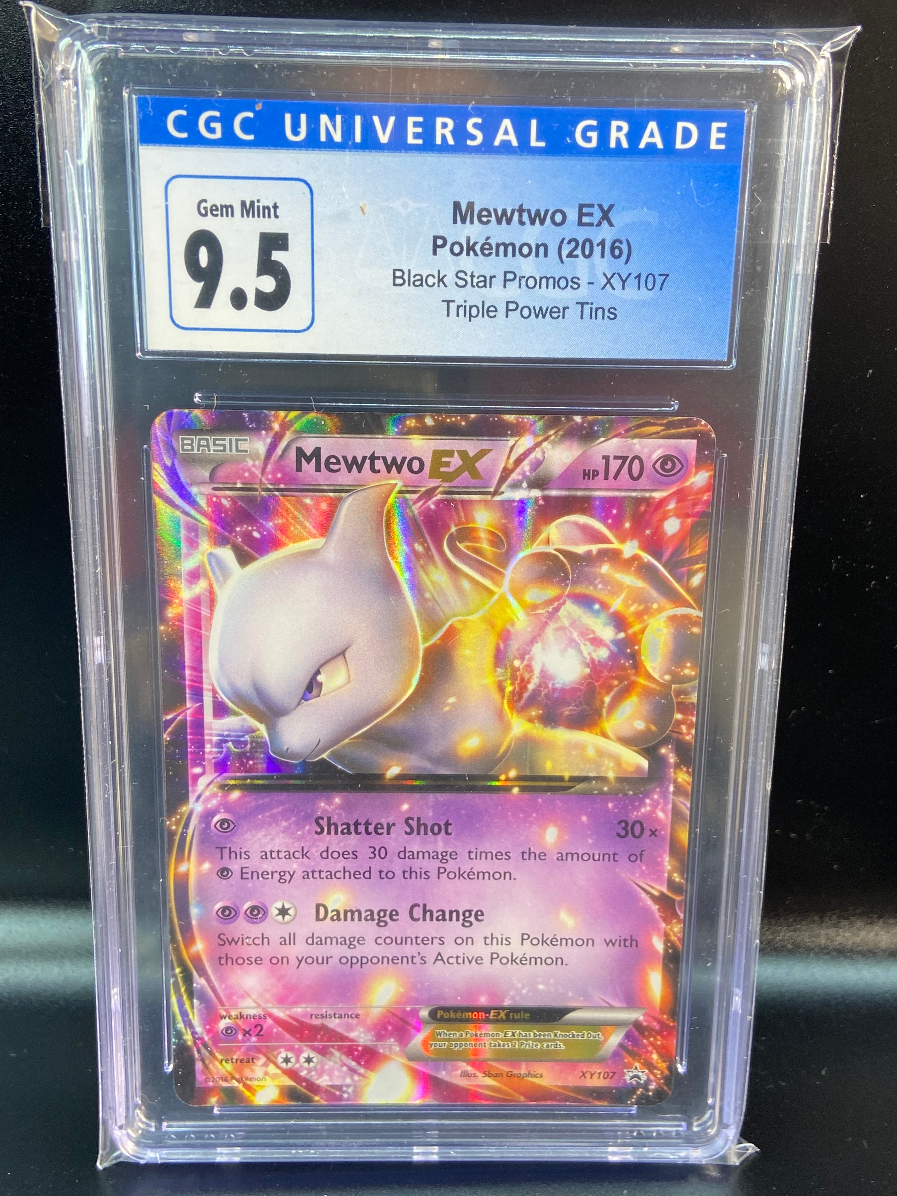 mewtwo pokemon card black star Mewtwo EX Black Star Promo XY107 CGC 9.5 – TBC Games