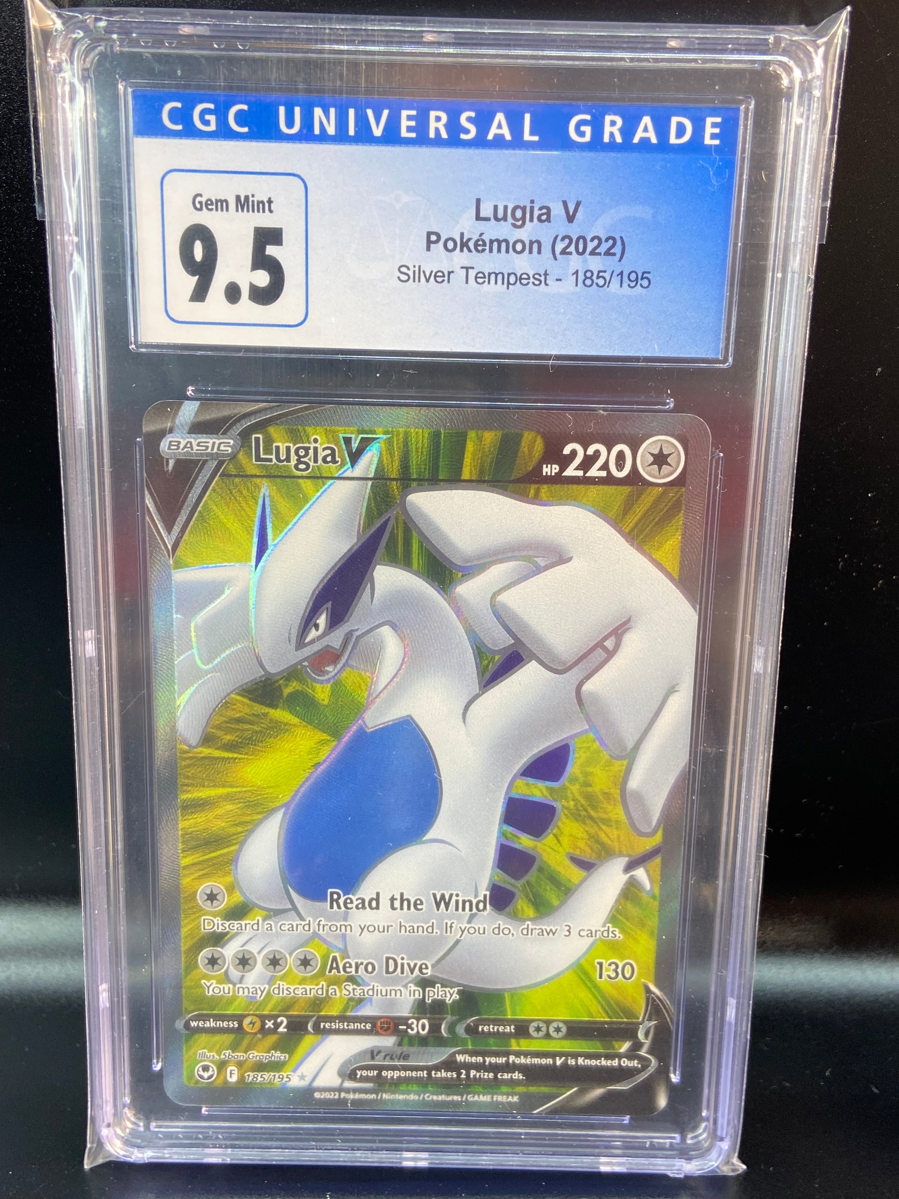 Lugia V Silver Tempest Full Art 185/195 CGC 9.5 TBC Games Lugia V Silver Tempest Full Art 185/195 CGC 9.5 TBC Games