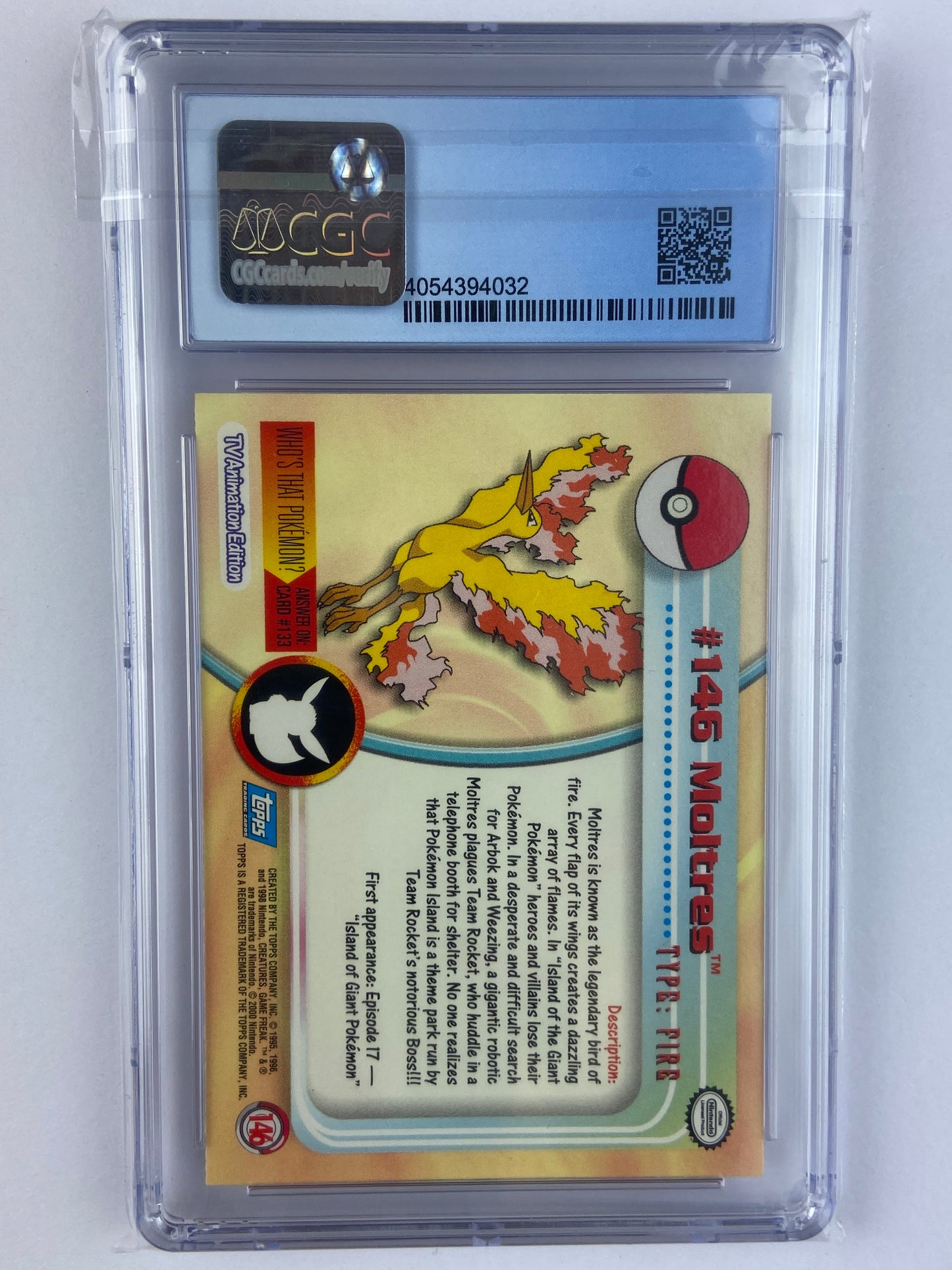 Moltres Topps Series 3 #146 CGC 9.5