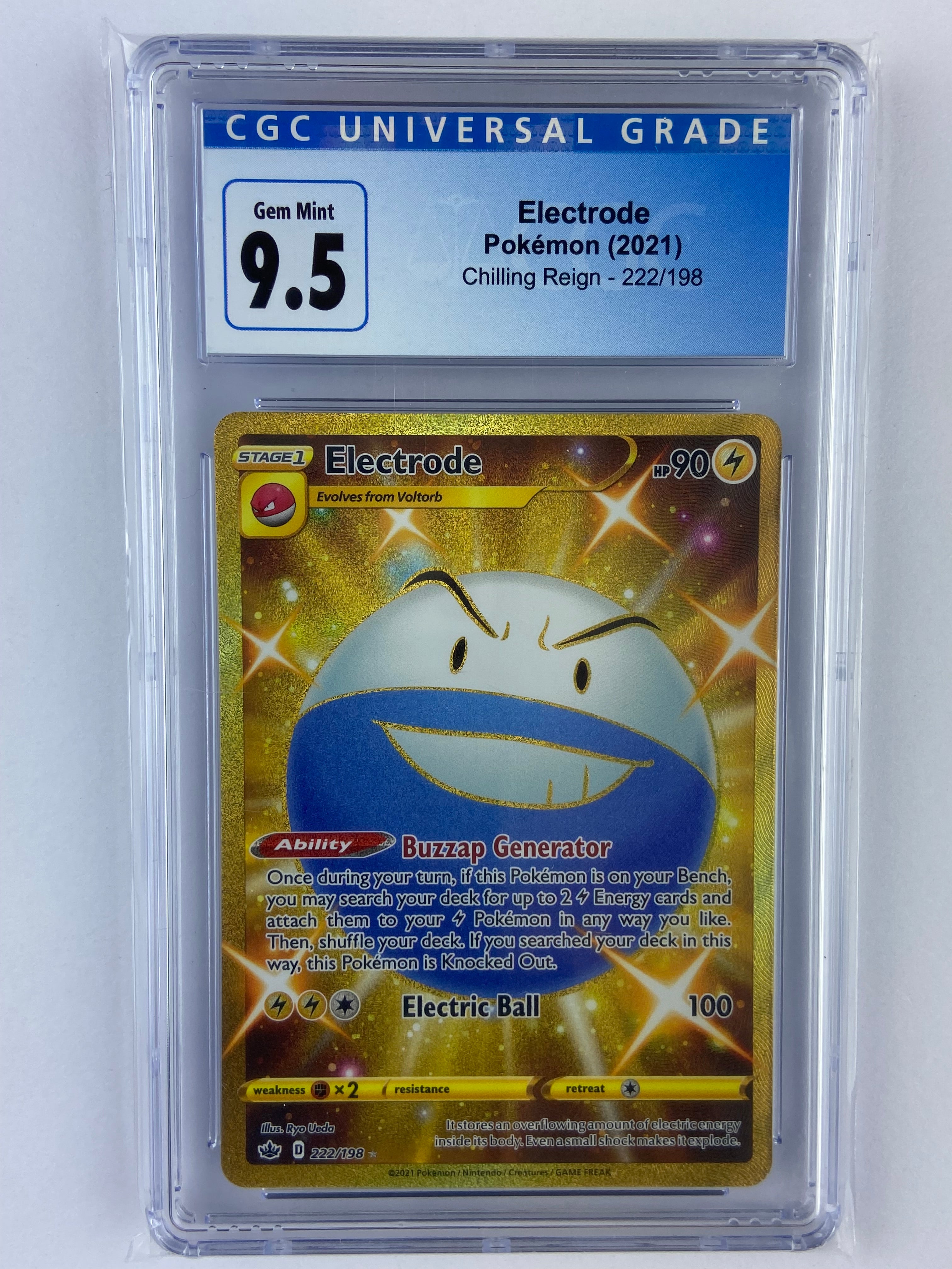 Electrode Chilling Reign Gold 222/198 CGC 9.5 TBC Games Electrode Chilling Reign Gold 222/198 CGC 9.5 TBC Games
