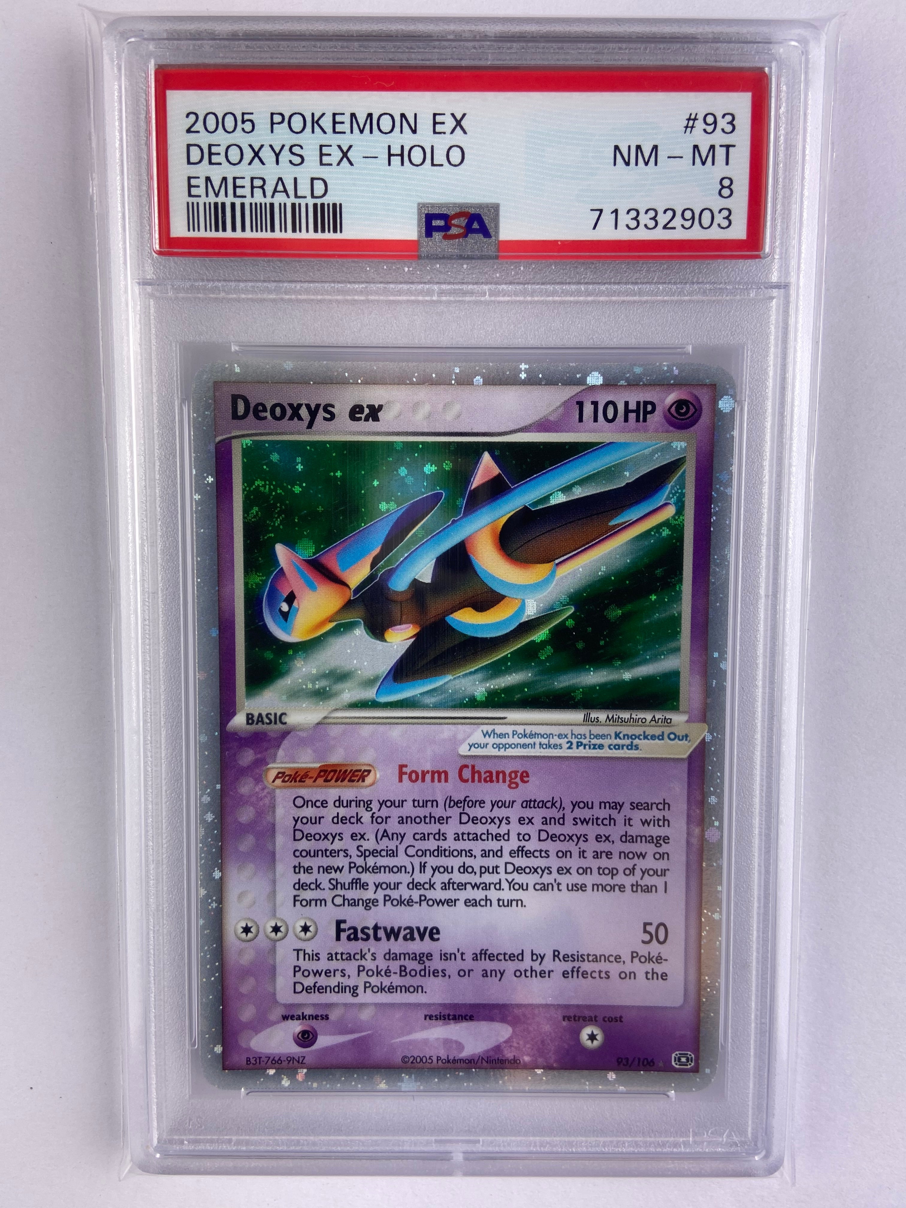 pokemon card deoxys ex Deoxys ex Emerald 93/106 PSA 8 – TBC Games