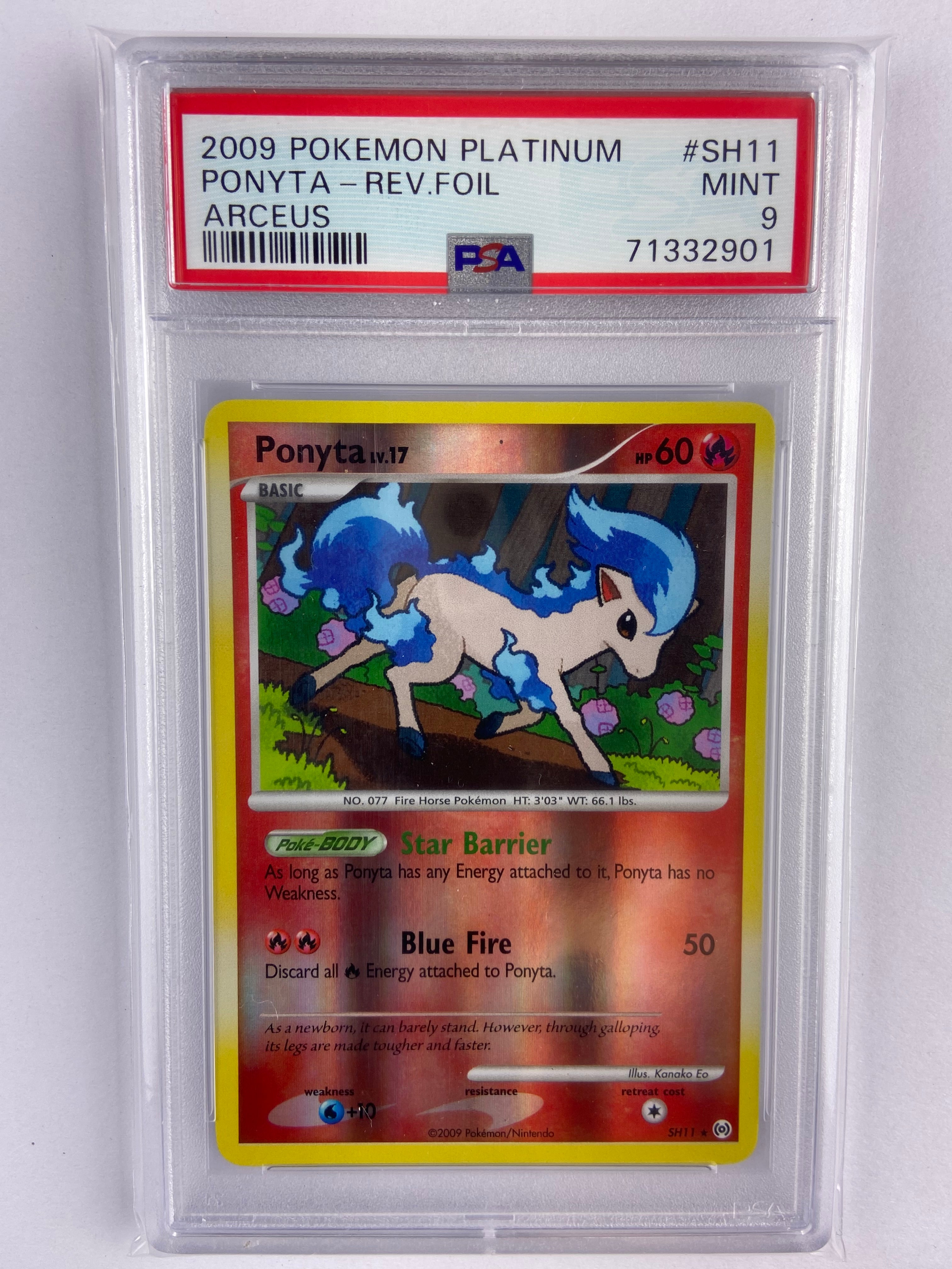 Ponyta Arceus Shiny Reverse Holo SH11 PSA 9 Ponyta Arceus Shiny Reverse Holo SH11 PSA 9
