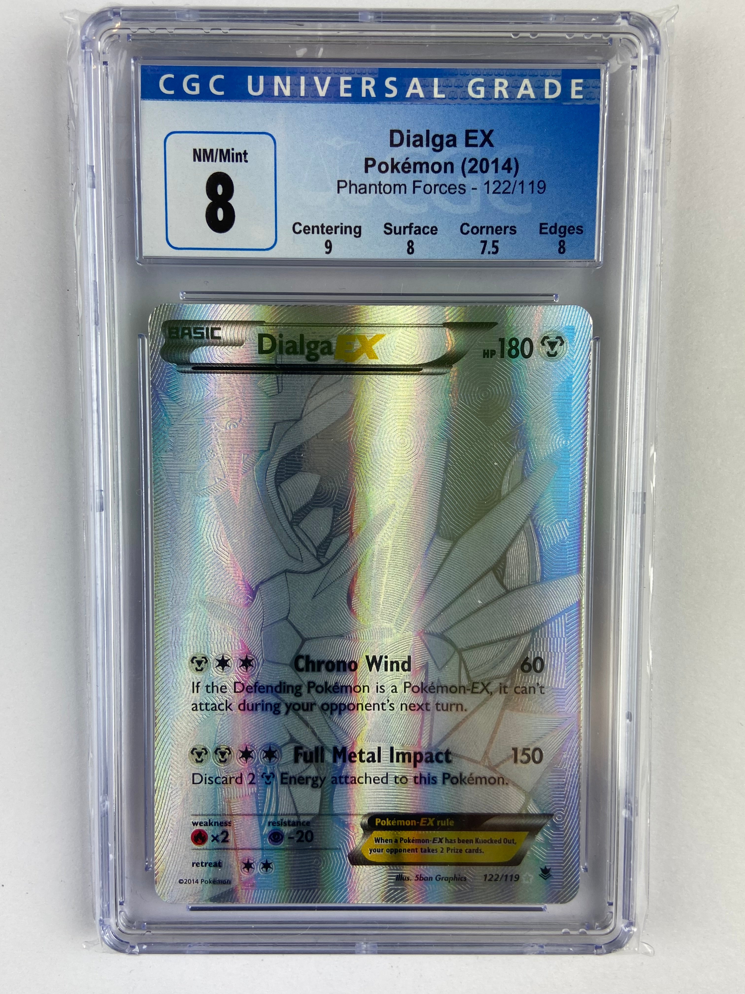 Dialga EX Phantom Forces Secret 122/119 Subgrades CGC 8 TBC Games Dialga EX Phantom Forces Secret 122/119 Subgrades CGC 8 TBC Games