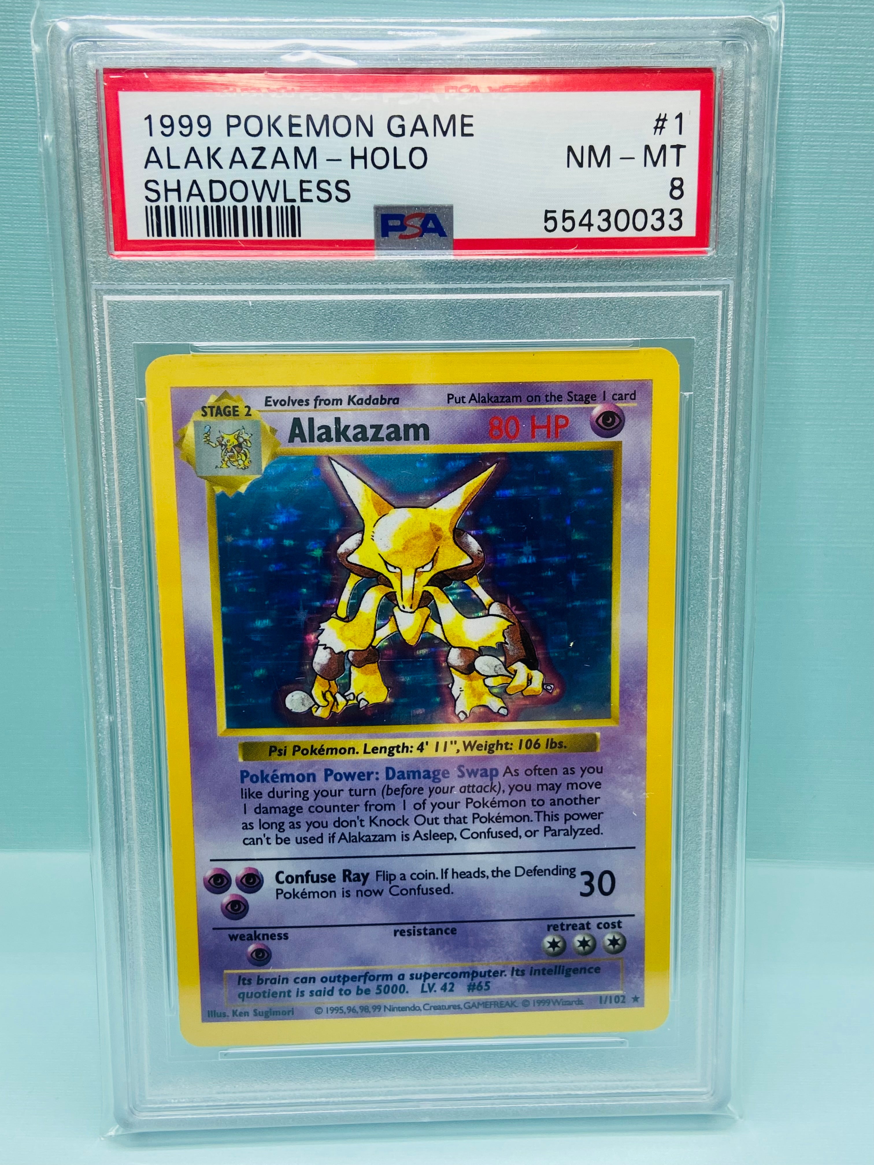 1999 Pokemon Alakazam - 1st Edition Shadowless