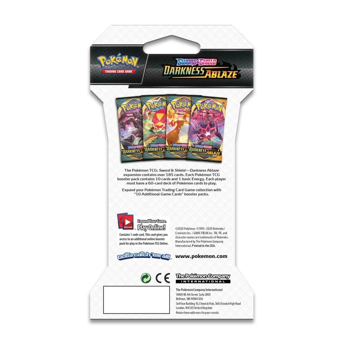 Pokemon TCG: Sword & Shield - Darkness Ablaze Sleeved Booster Pack