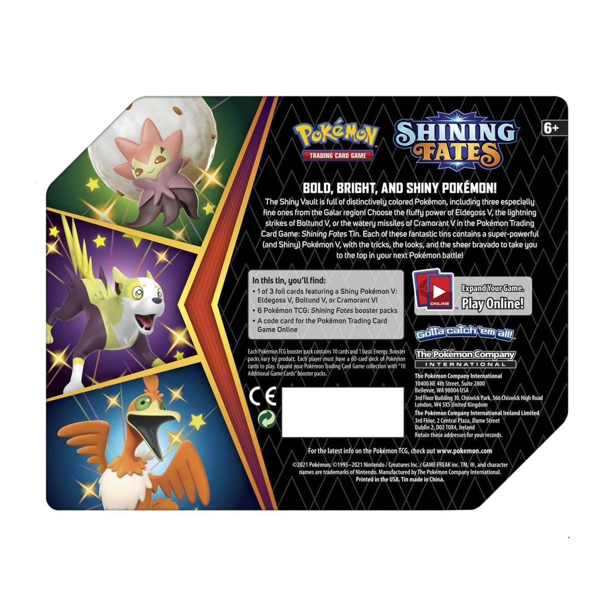Pokemon TCG: Sword & Shield - Shining Fates V Tin (Shiny Cramorant)