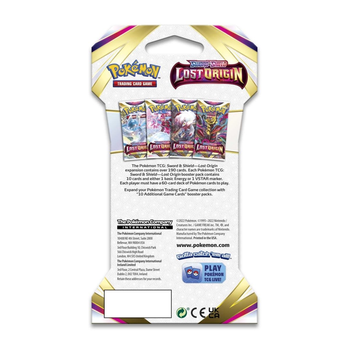 Pokemon TCG: Sword & Shield - Lost Origin Sleeved Booster Pack