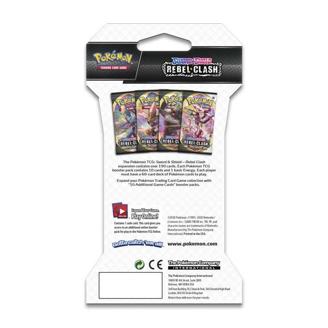 Pokemon TCG: Sword & Shield - Rebel Clash Sleeved Booster Pack