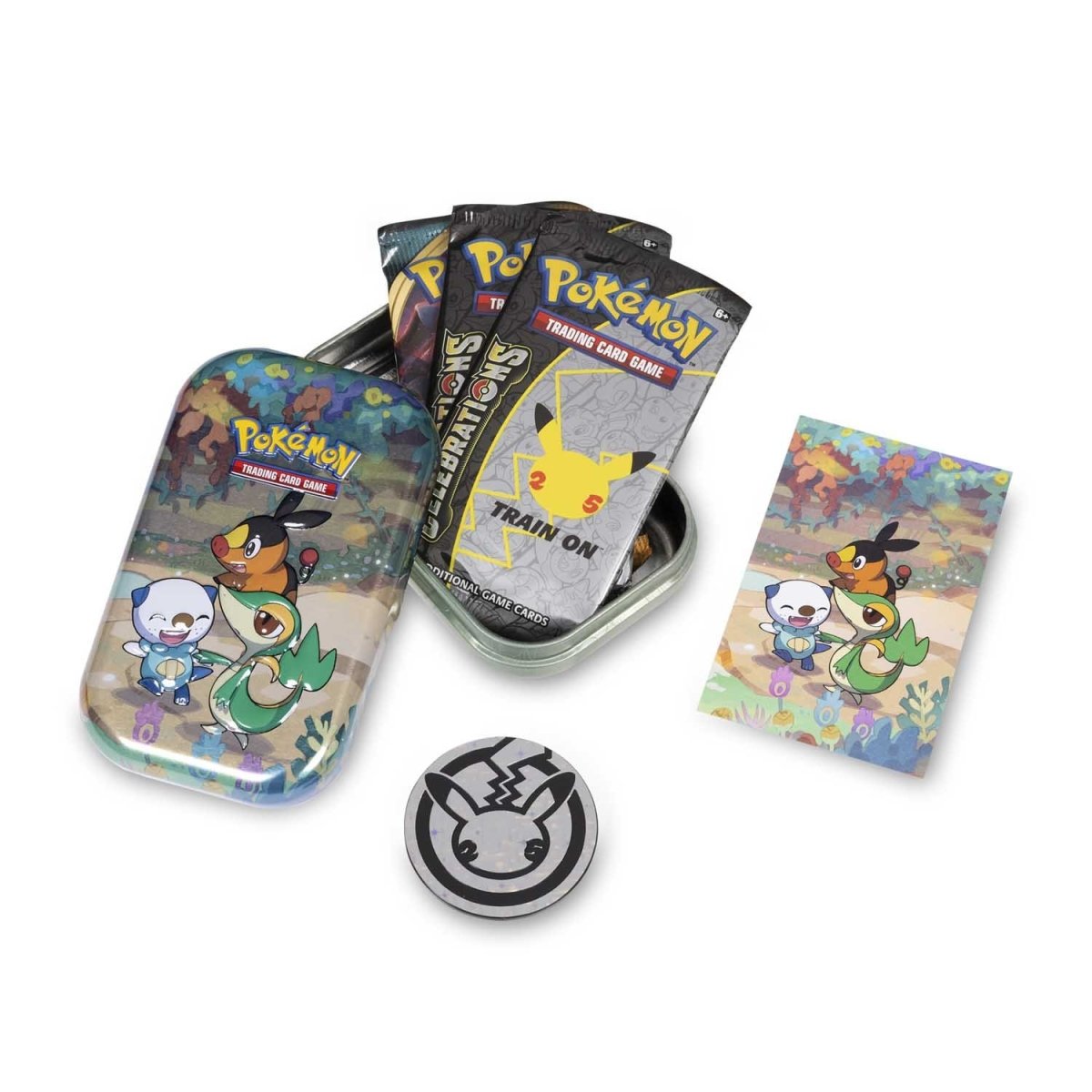 Pokemon TCG: Sword & Shield - Celebrations Mini Tin (Snivy, Tepig & Oshawott)