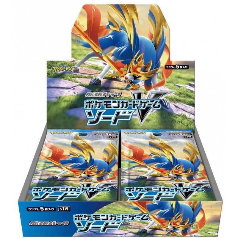 Pokemon TCG: Sword & Shield - Sword s1W Japanese Booster Box Pokemon TCG: Sword & Shield - Sword s1W Japanese Booster Box