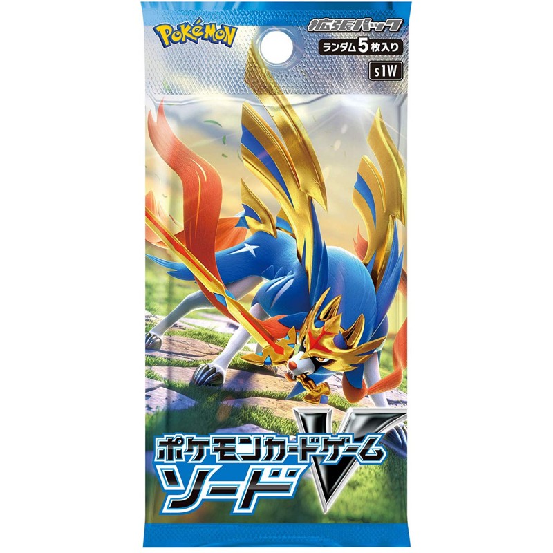 Pokemon TCG: Sword & Shield - Sword s1W Japanese Booster Pack Pokemon TCG: Sword & Shield - Sword s1W Japanese Booster Pack