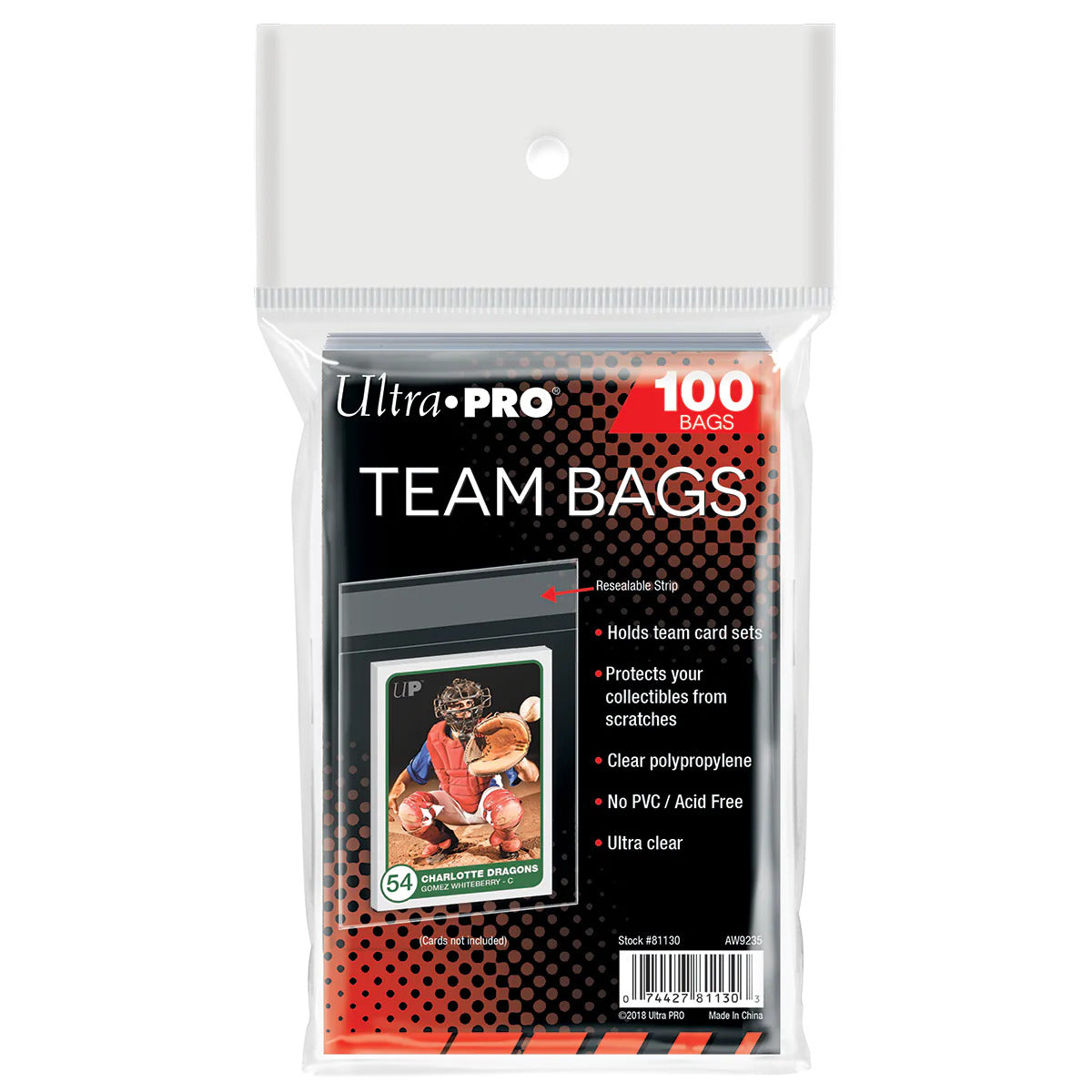 Ultra Pro: Team Bags Clear Resealable (100)