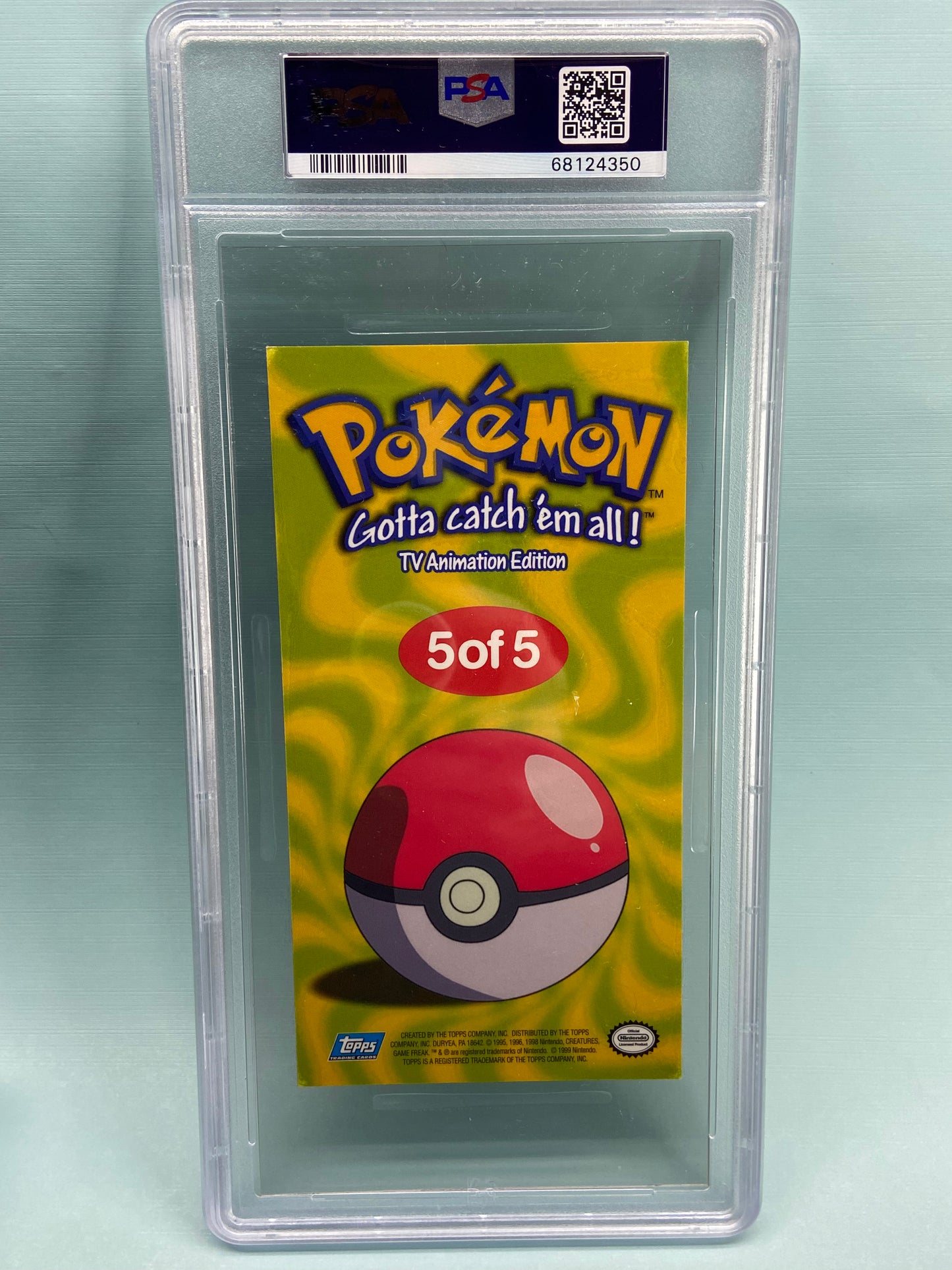 Meowth Jumbo Foil Topps Oversized Tin Topper 5 of 5 PSA 7
