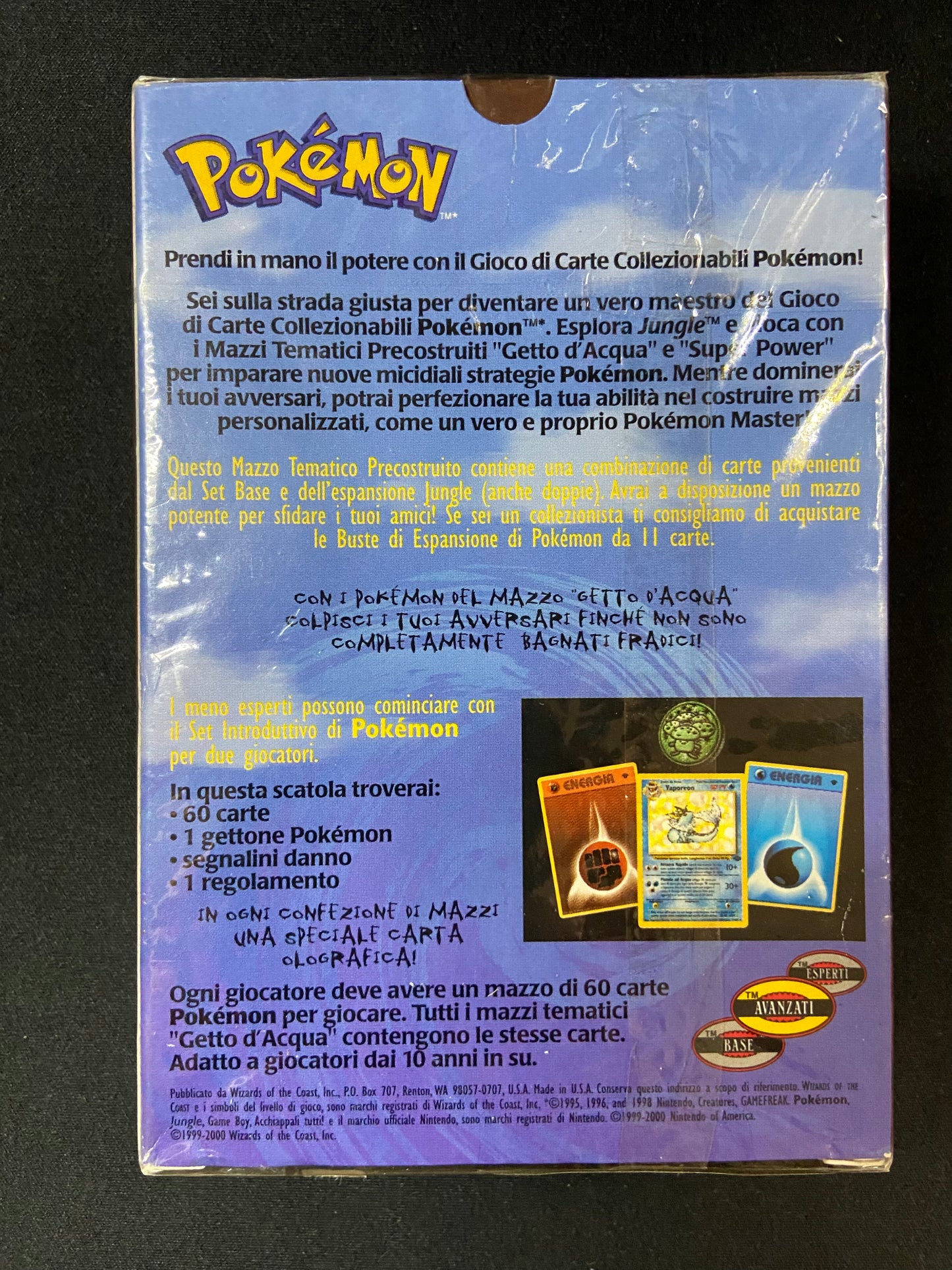 Pokemon TCG: Water Blast Jungle Vaporeon ITALIAN Theme Deck