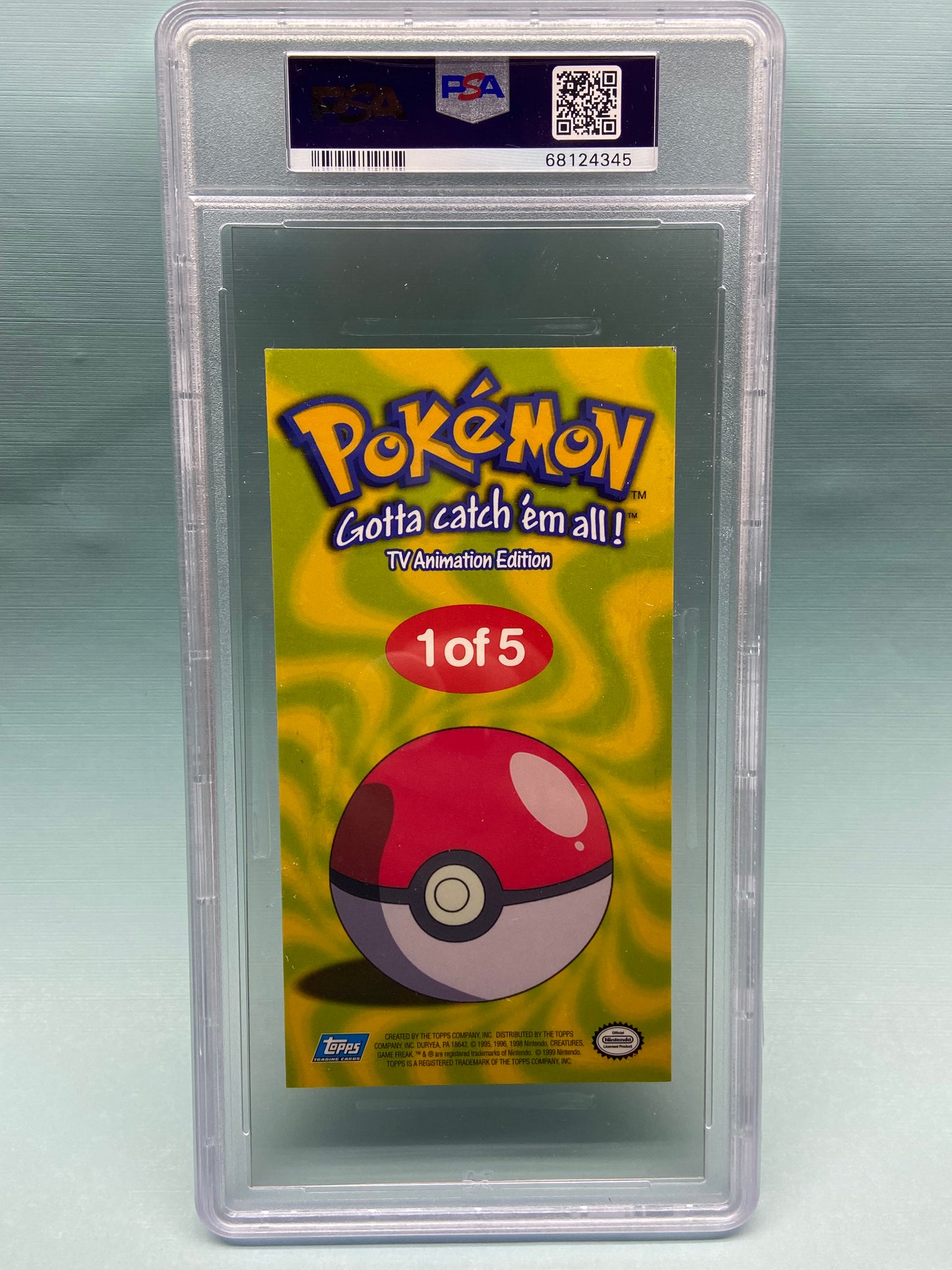 Pikachu Jumbo Foil Topps Oversized Tin Topper 1 of 5 PSA 7