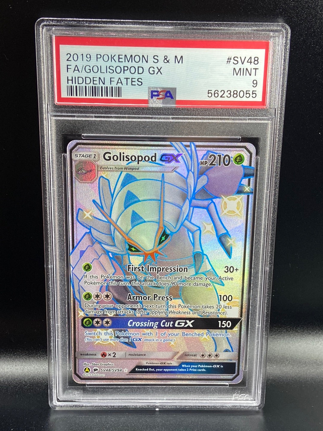Golisopod GX Hidden Fates SV48/SV94 PSA 9 TBC Games Golisopod GX Hidden Fates SV48/SV94 PSA 9 TBC Games
