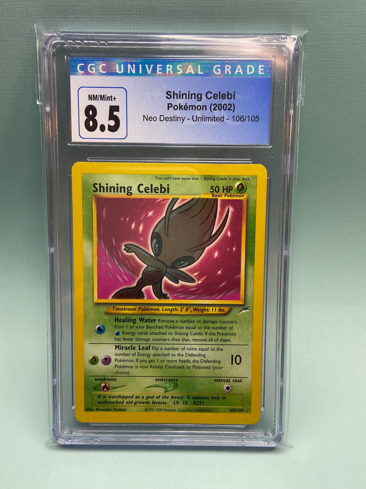 Shining Celebi Neo Destiny #106 CGC 8.5 TBC Games Shining Celebi Neo Destiny #106 CGC 8.5 TBC Games