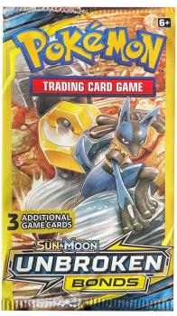 Pokemon TCG: Sun & Moon Unbroken Bonds 3 Card Booster Pack Pokemon TCG: Sun & Moon Unbroken Bonds 3 Card Booster Pack