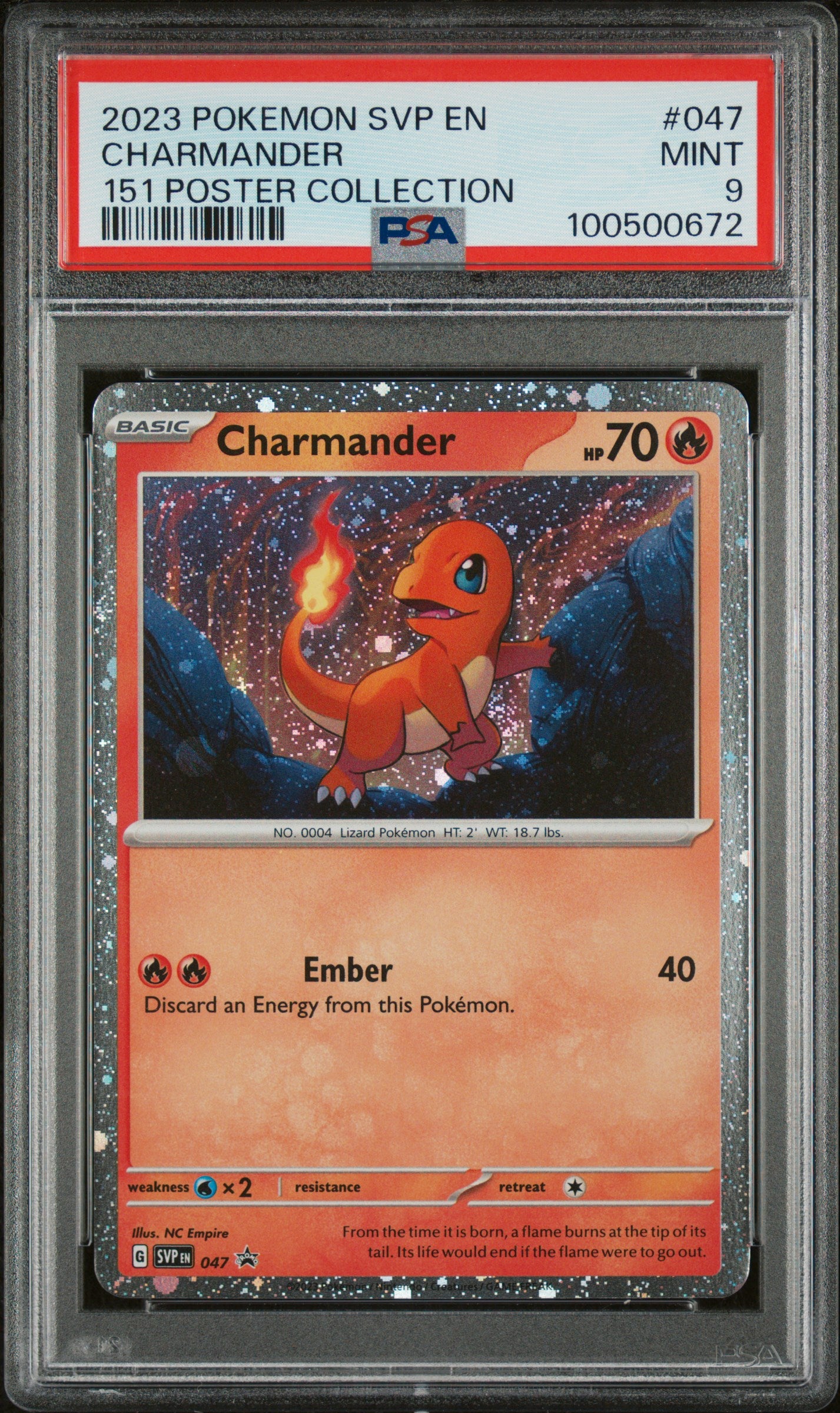 Charmander 151 Poster Collection Cosmos Holo SVP 047 PSA 9