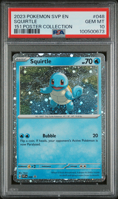 Squirtle 151 Poster Collection Cosmos Holo SVP 048 PSA 10