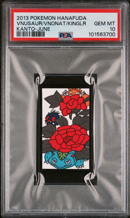 Venusaur Venonat Kingler 2013 Hanafuda Kanto June Japanese PSA 10