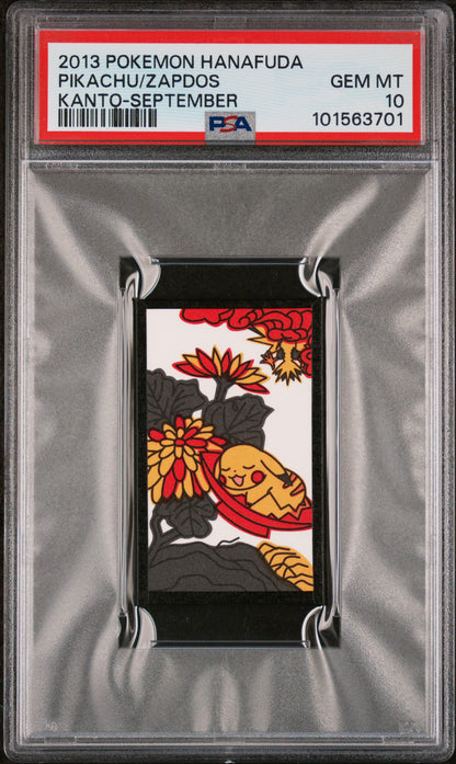 Pikachu Zapdos 2013 Hanafuda Kanto September Japanese PSA 10