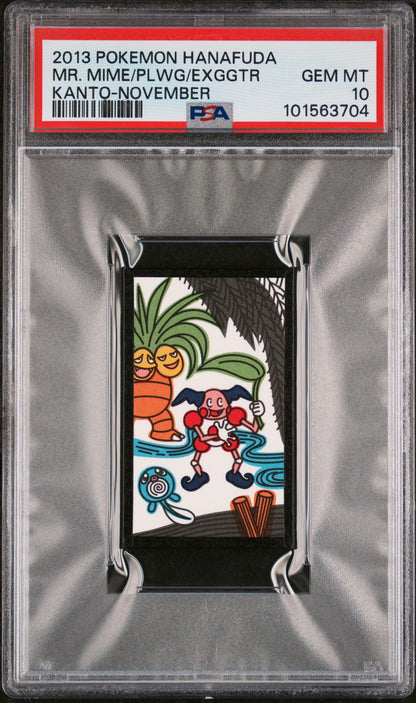 Exeggutor Poliwag Mr. Mime 2013 Hanafuda Kanto November Japanese PSA 10