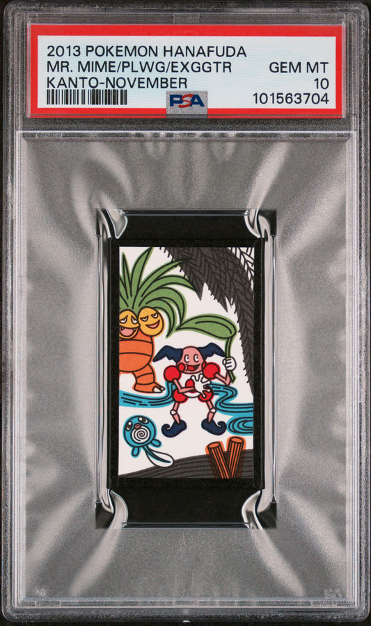 Exeggutor Poliwag Mr. Mime 2013 Hanafuda Kanto November Japanese PSA 10