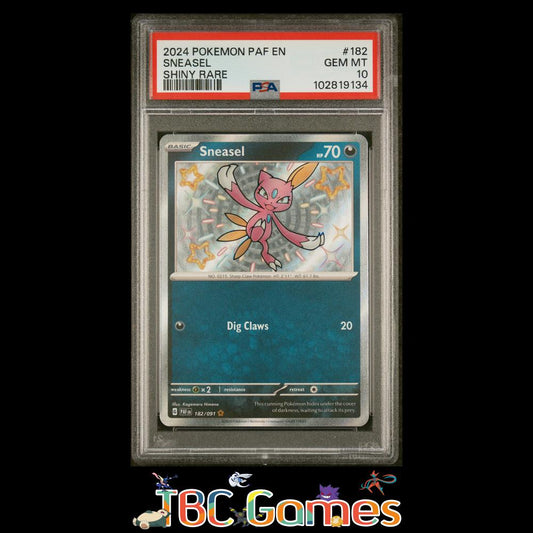 Sneasel Paldean Fates #182 Shiny PSA 10