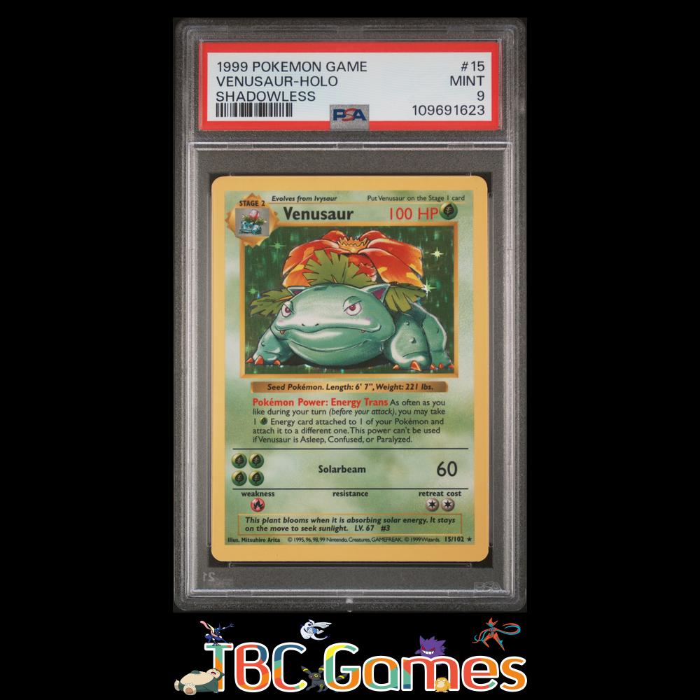 Venusaur Base Set Shadowless Holo #15 PSA 9