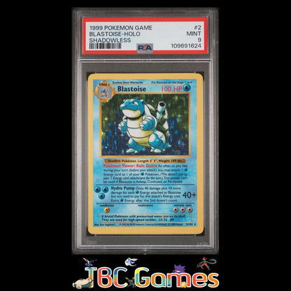 Blastoise Base Set Shadowless Holo #2 PSA 9