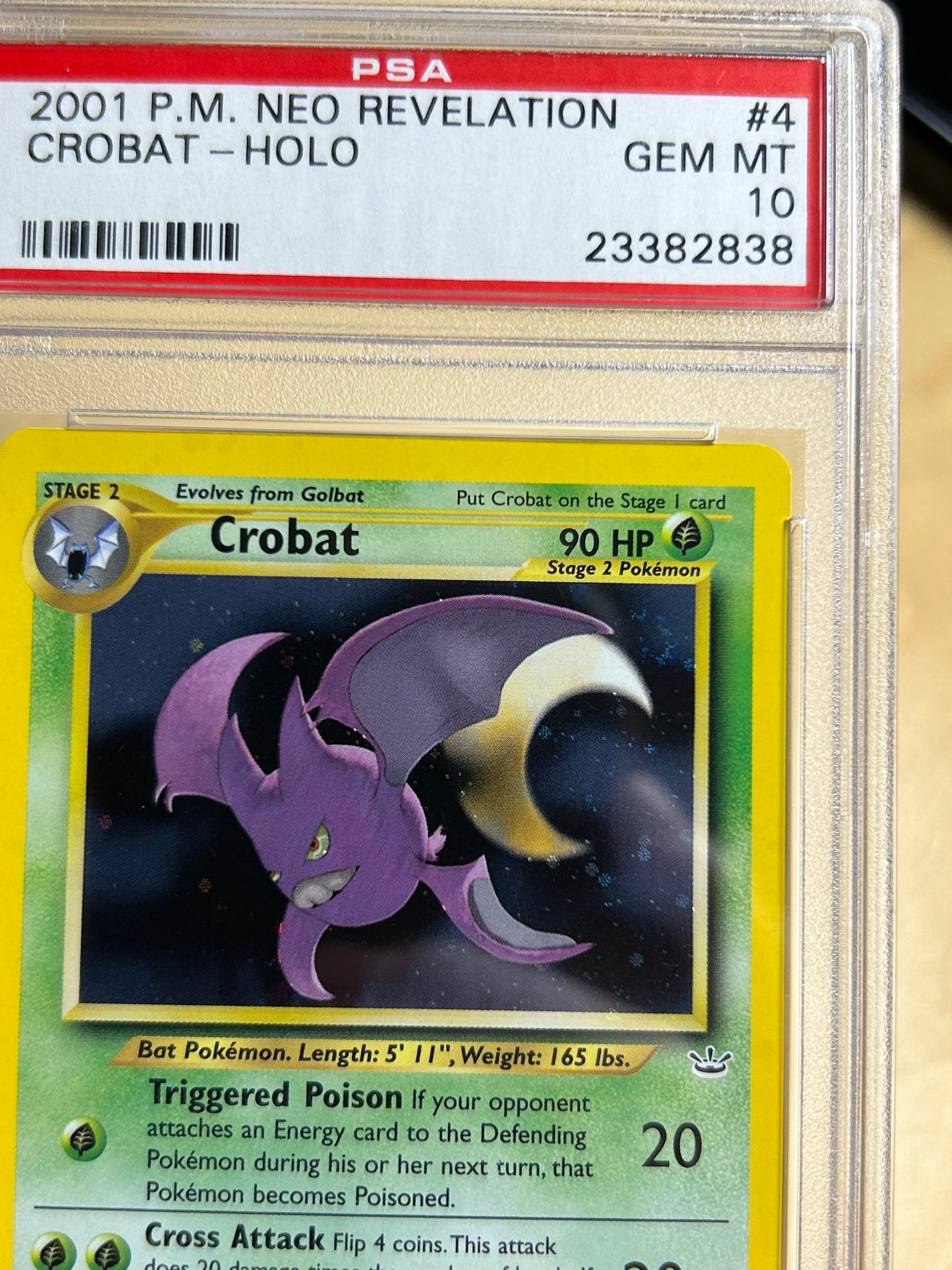 Crobat Neo Revelation Unlimited Holo 4/64 SWIRL PSA 10