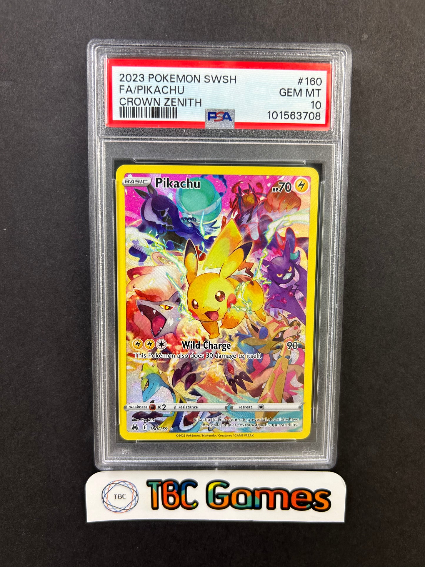 Pikachu Crown Zenith 160/159 PSA 10