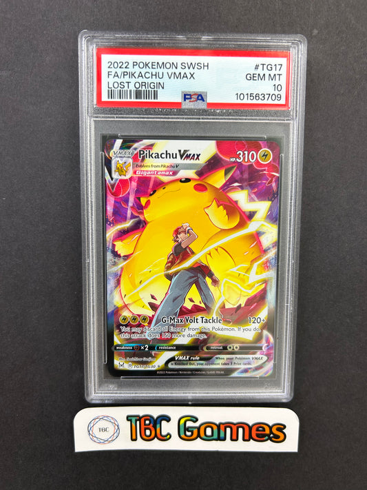 Pikachu VMAX Lost Origin TG17/TG30 PSA 10