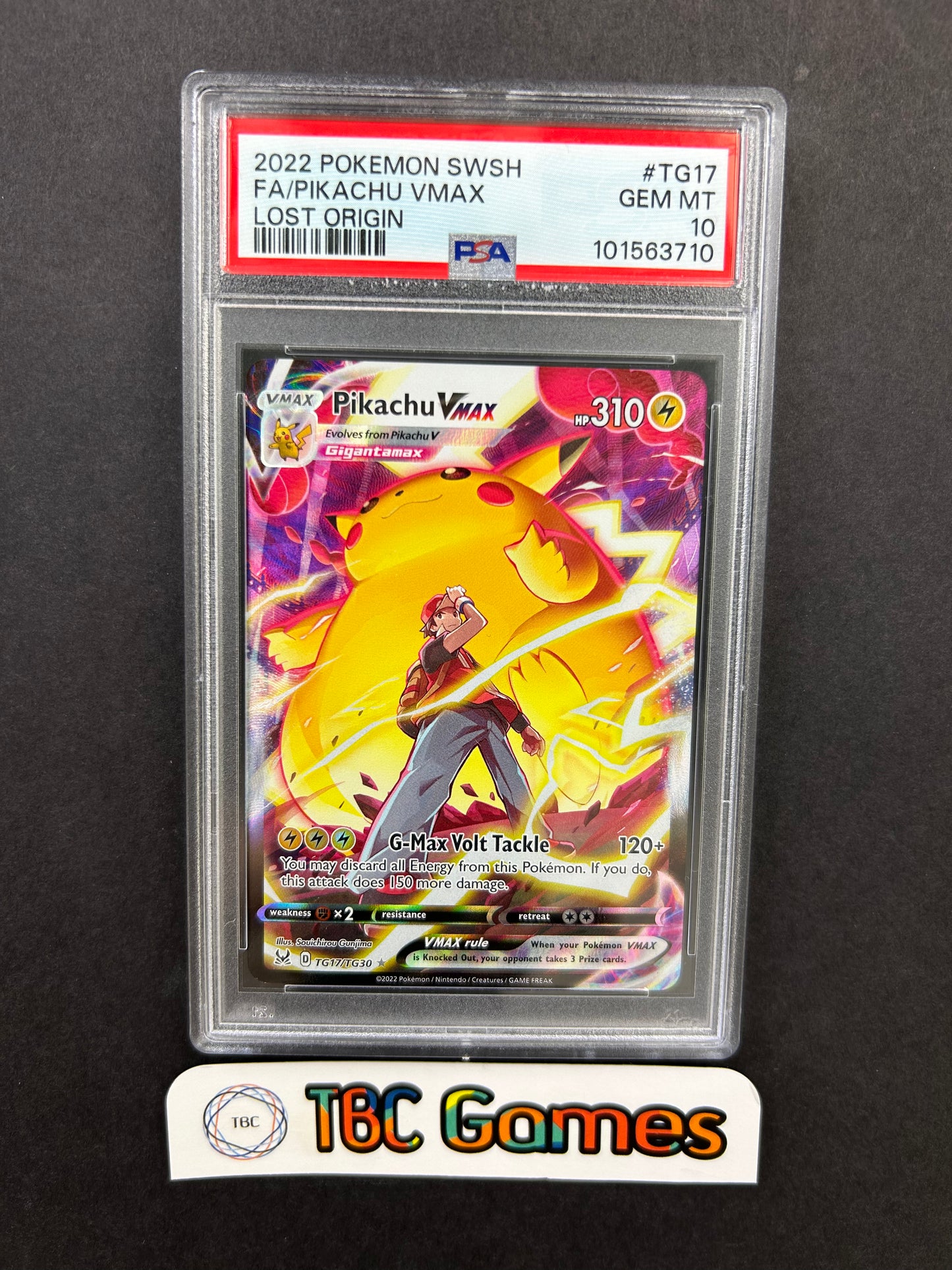 Pikachu VMAX Lost Origin TG17/TG30 PSA 10 TBC Games Pikachu VMAX Lost Origin TG17/TG30 PSA 10 TBC Games